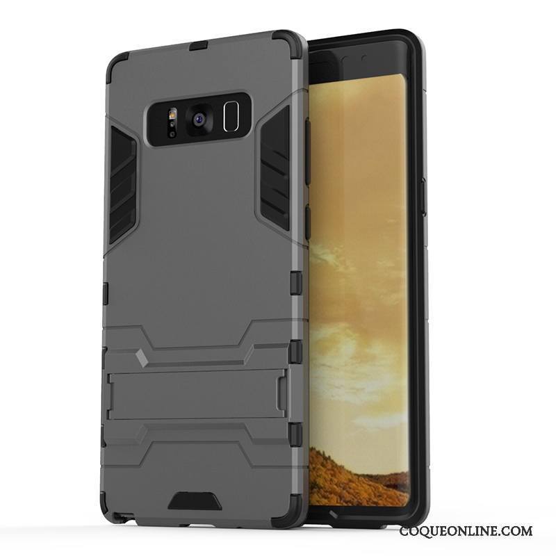 Samsung Galaxy Note 8 Protection Fluide Doux Coque Difficile Étoile Étui Bleu