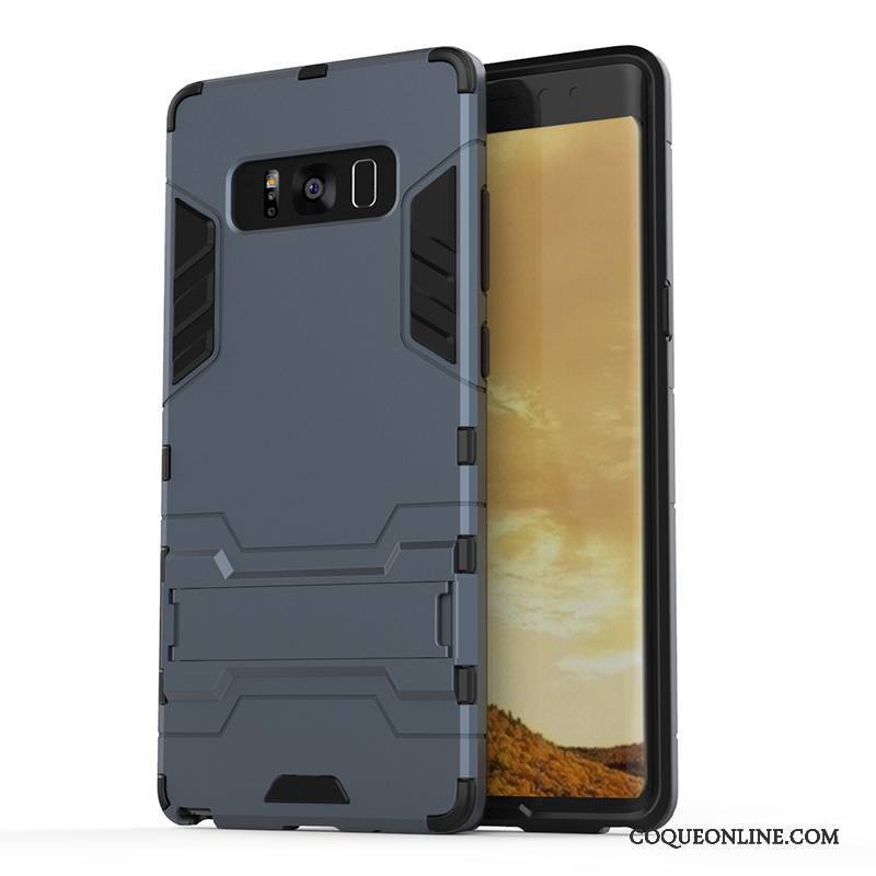 Samsung Galaxy Note 8 Protection Fluide Doux Coque Difficile Étoile Étui Bleu