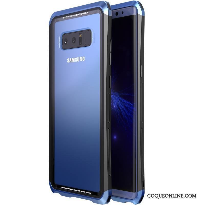 Samsung Galaxy Note 8 Protection Verre Trempé Transparent Étoile Border Coque De Téléphone Incassable