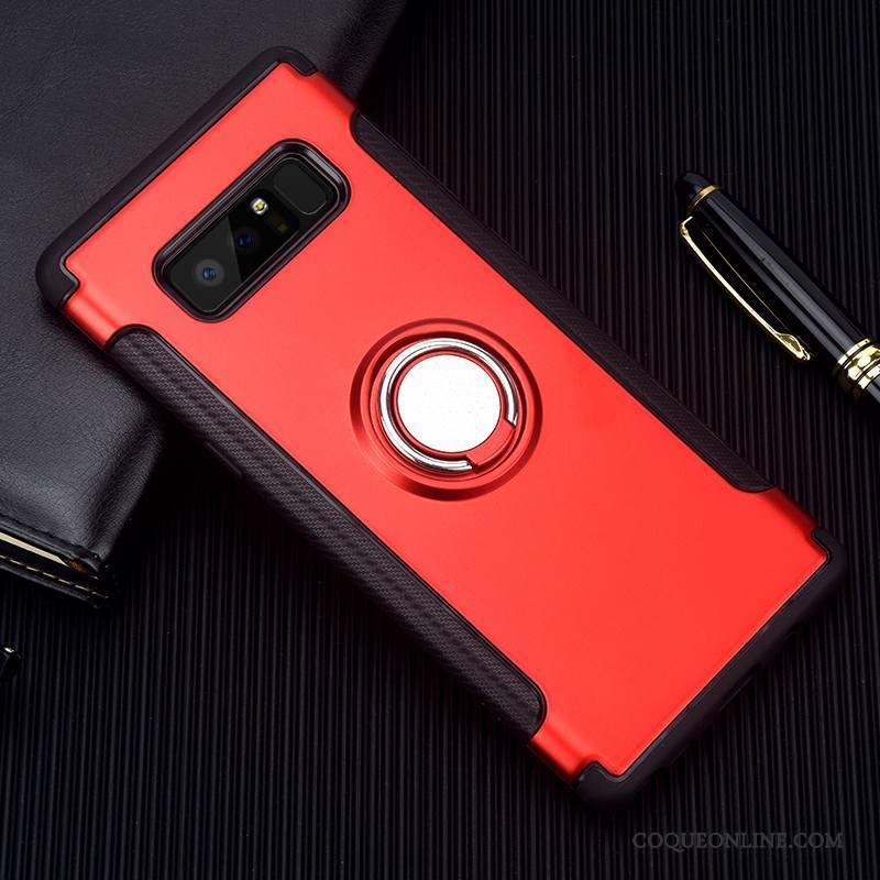 Samsung Galaxy Note 8 Rose Tout Compris Coque De Téléphone Support Anneau Protection Silicone