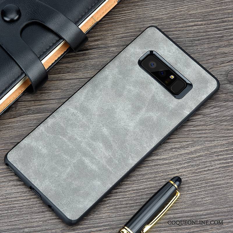 Samsung Galaxy Note 8 Silicone Coque Incassable Gris Étoile Business De Téléphone