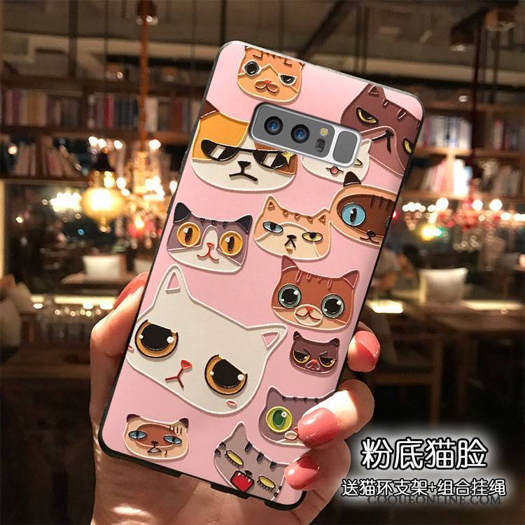 Samsung Galaxy Note 8 Silicone Dessin Animé Coque De Téléphone Tendance Étoile Étui Ornements Suspendus