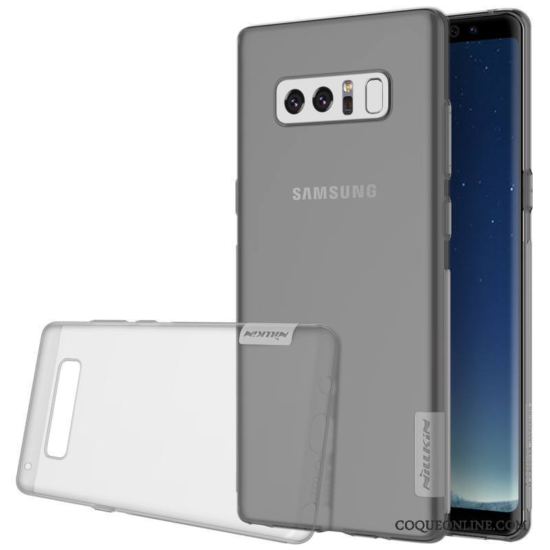 Samsung Galaxy Note 8 Silicone Or Étoile Transparent Fluide Doux Protection Coque De Téléphone