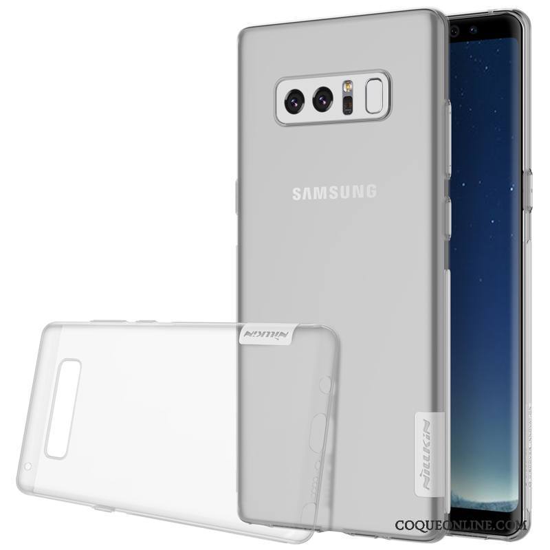 Samsung Galaxy Note 8 Silicone Or Étoile Transparent Fluide Doux Protection Coque De Téléphone