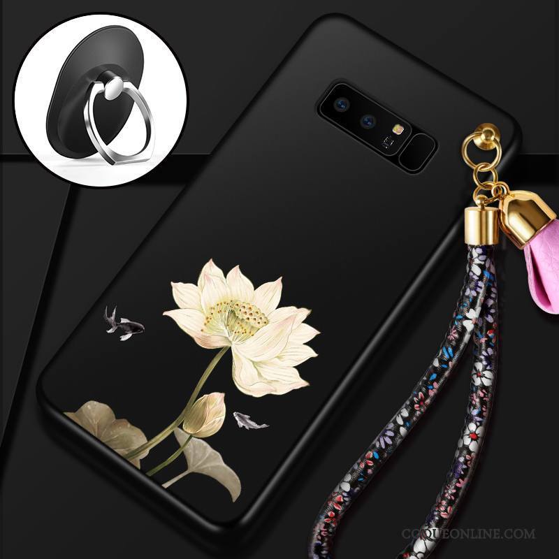 Samsung Galaxy Note 8 Tendance Coque Silicone Tout Compris Noir Incassable Protection