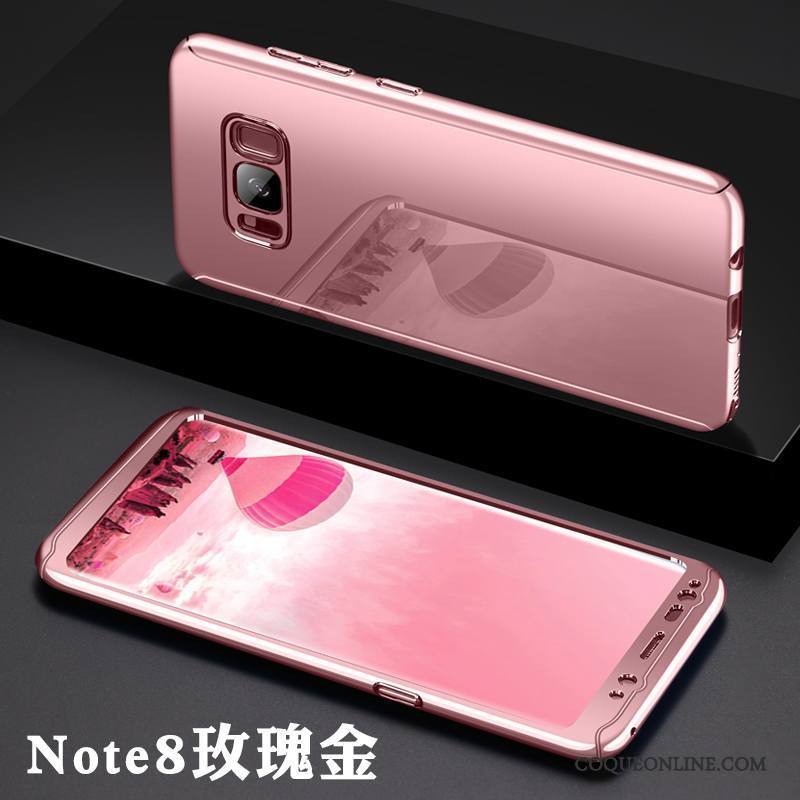 Samsung Galaxy Note 8 Tendance Or Rose Étui Étoile Légère Tout Compris Coque De Téléphone