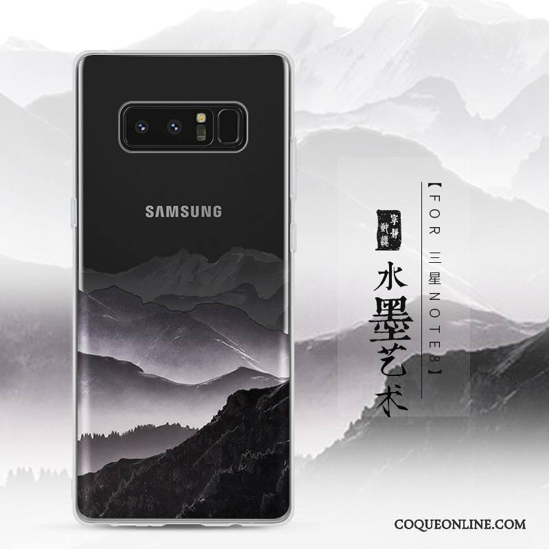 Samsung Galaxy Note 8 Transparent Coque De Téléphone Silicone Incassable Fluide Doux Étoile Créatif
