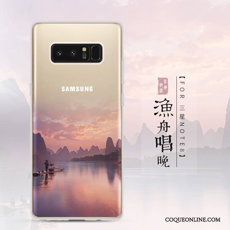 Samsung Galaxy Note 8 Transparent Coque De Téléphone Silicone Incassable Fluide Doux Étoile Créatif