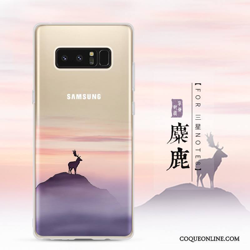 Samsung Galaxy Note 8 Transparent Coque De Téléphone Silicone Incassable Fluide Doux Étoile Créatif