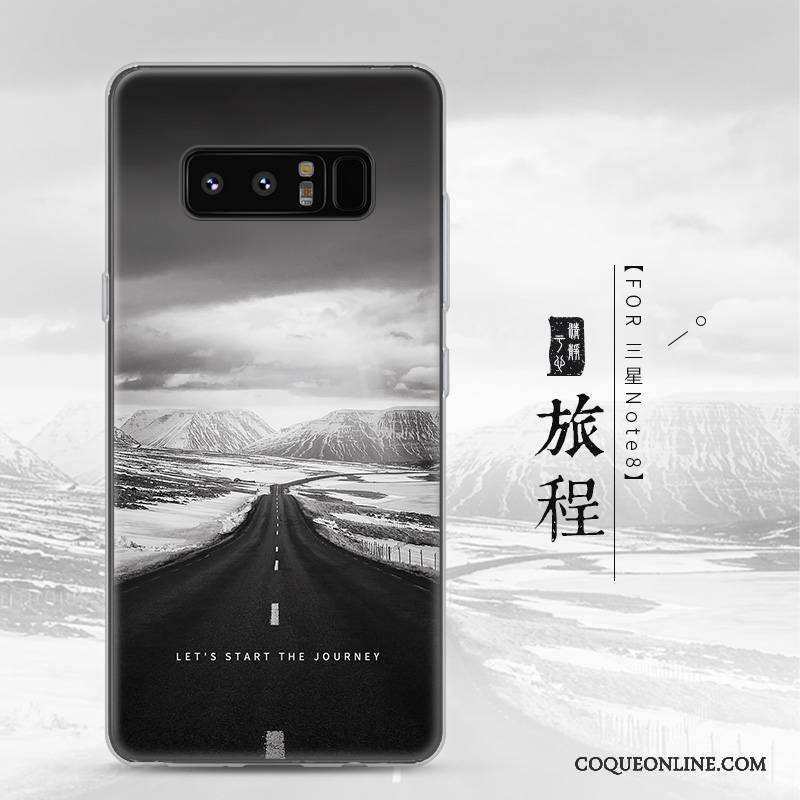 Samsung Galaxy Note 8 Transparent Incassable Silicone Étui Créatif Tout Compris Coque De Téléphone