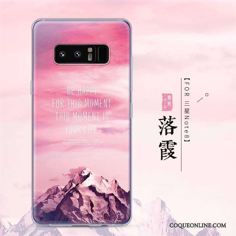 Samsung Galaxy Note 8 Transparent Incassable Silicone Étui Créatif Tout Compris Coque De Téléphone