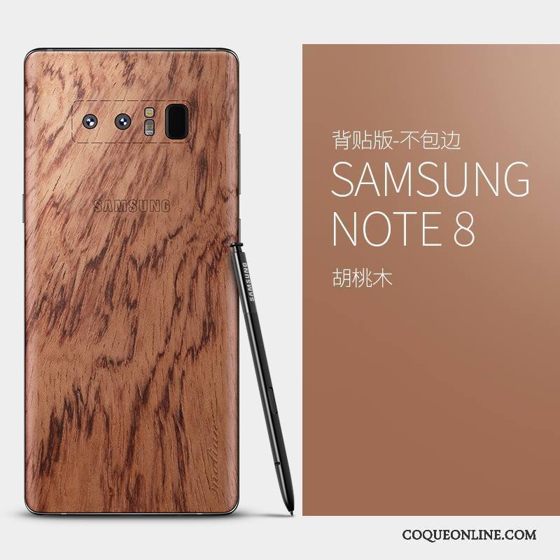 Samsung Galaxy Note 8 Très Mince Étui Sac Coque De Téléphone Bois Massif Étoile Protection