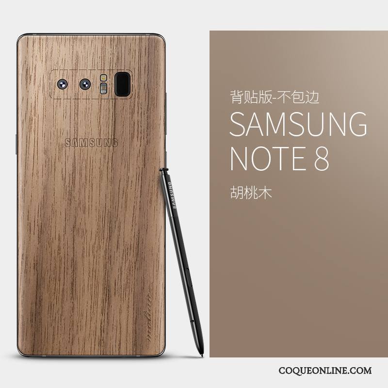 Samsung Galaxy Note 8 Très Mince Étui Sac Coque De Téléphone Bois Massif Étoile Protection