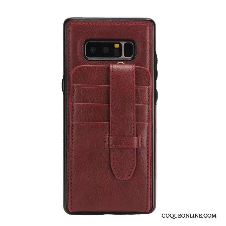 Samsung Galaxy Note 8 Téléphone Portable Ornements Suspendus Marron Coque Incassable Étoile Protection