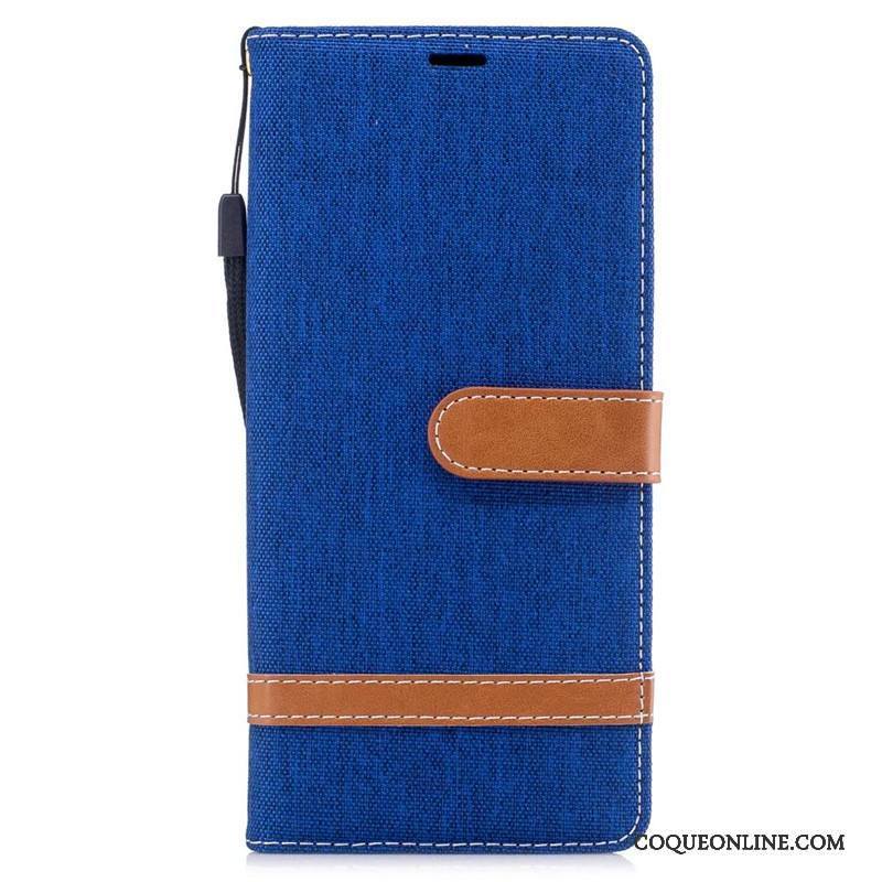 Samsung Galaxy Note 8 Téléphone Portable Portefeuille Coque Étoile En Denim Étui Rouge
