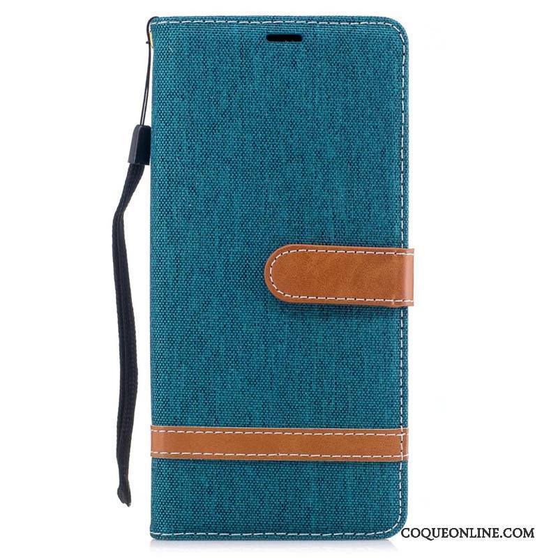 Samsung Galaxy Note 8 Téléphone Portable Portefeuille Coque Étoile En Denim Étui Rouge