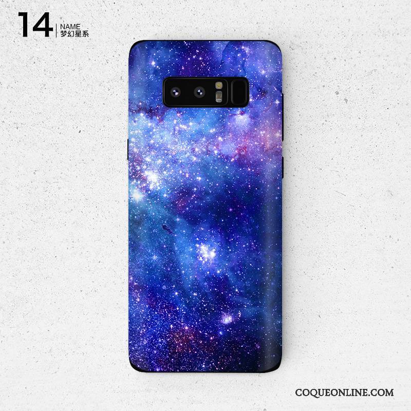 Samsung Galaxy Note 8 Étoile Couleur Violet Membrane Téléphone Portable Personnalité Coque