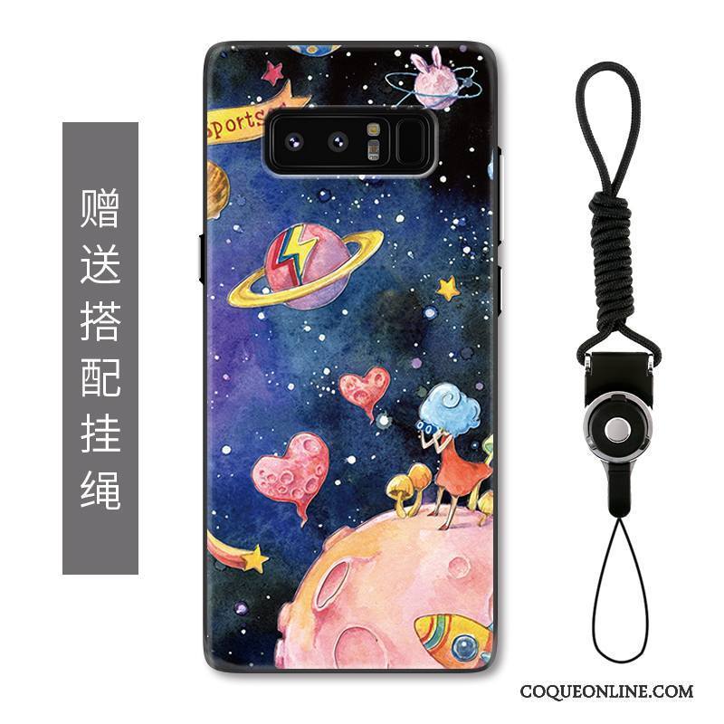 Samsung Galaxy Note 8 Étoile Incassable Gaufrage Coque De Téléphone Étui Noir Protection
