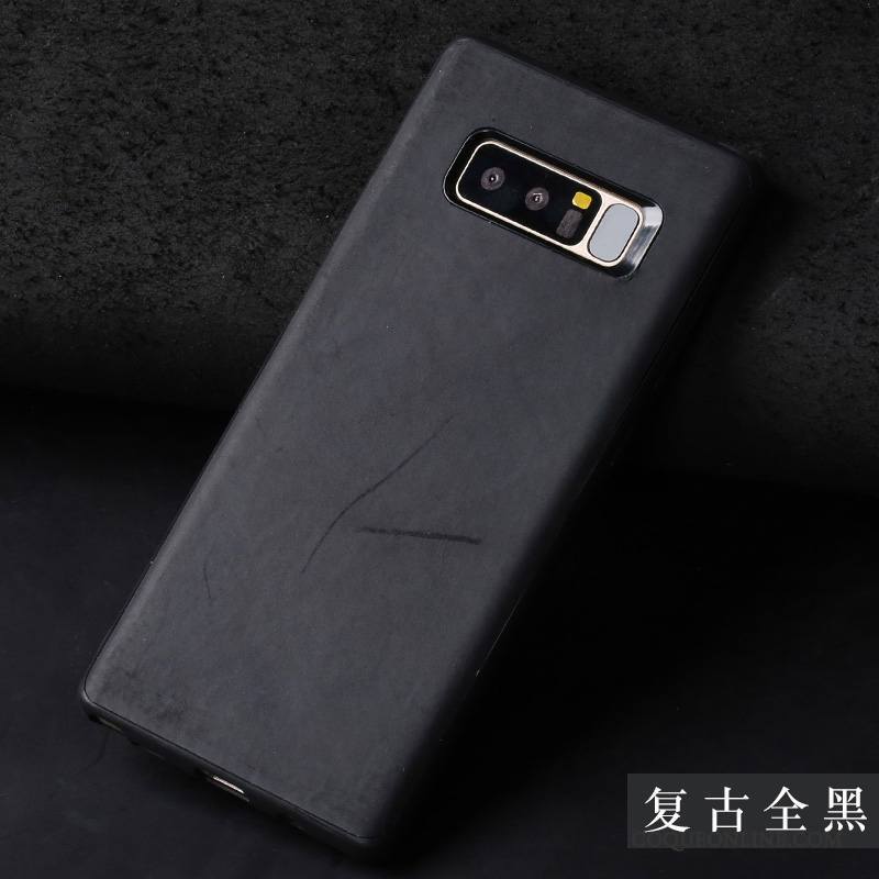 Samsung Galaxy Note 8 Étoile Personnalité Marque De Tendance Cuir Véritable Tout Compris Coque De Téléphone Créatif