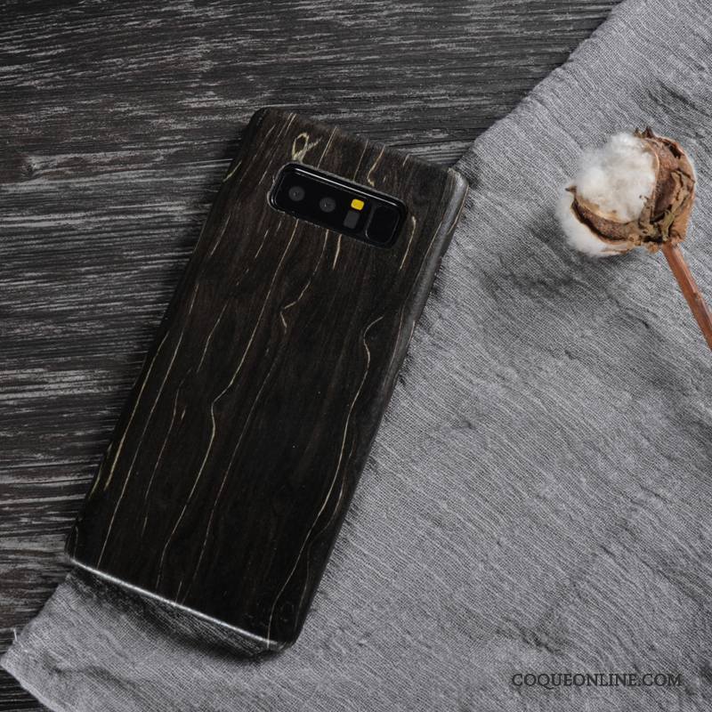 Samsung Galaxy Note 8 Étui Couvercle Arrière Protection Étoile Bois Coque De Téléphone Bois Massif