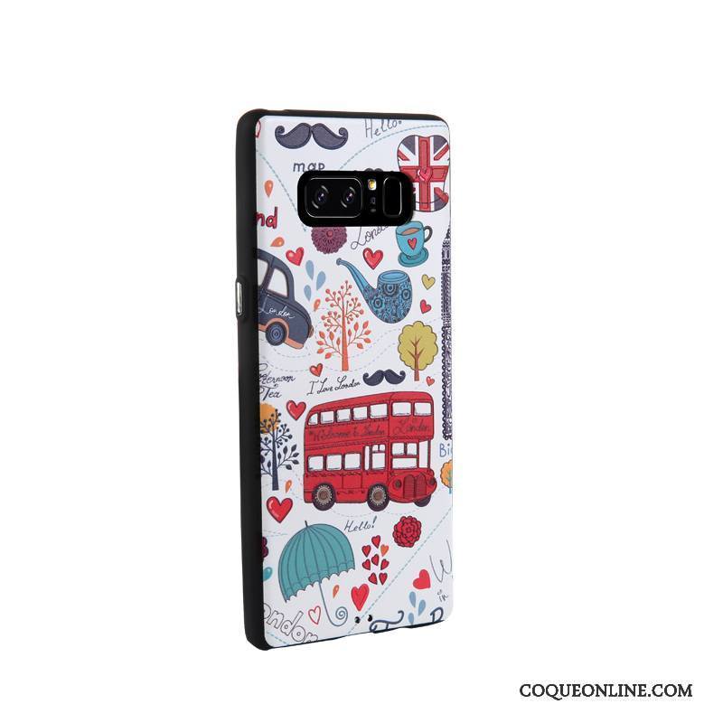 Samsung Galaxy Note 8 Étui Peinture Tendance Blanc Coque De Téléphone Protection Fluide Doux