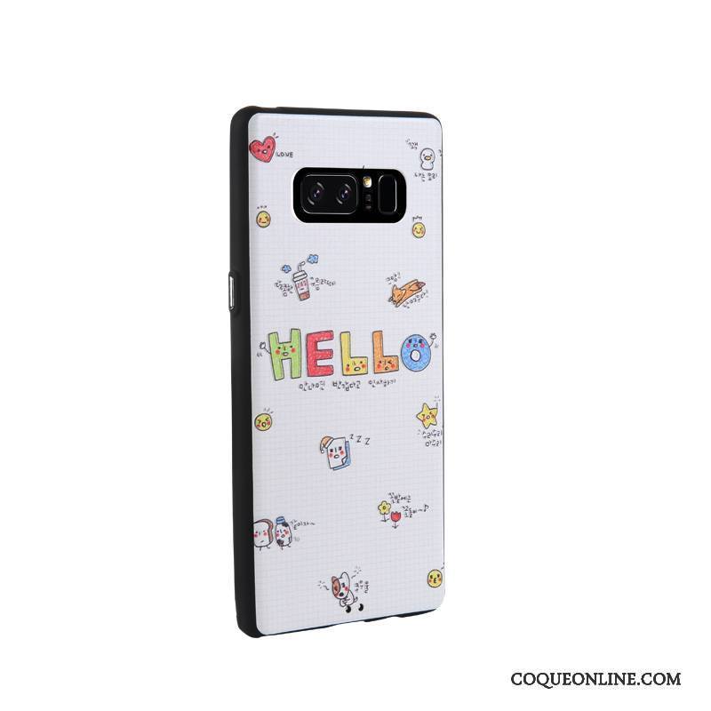 Samsung Galaxy Note 8 Étui Peinture Tendance Blanc Coque De Téléphone Protection Fluide Doux