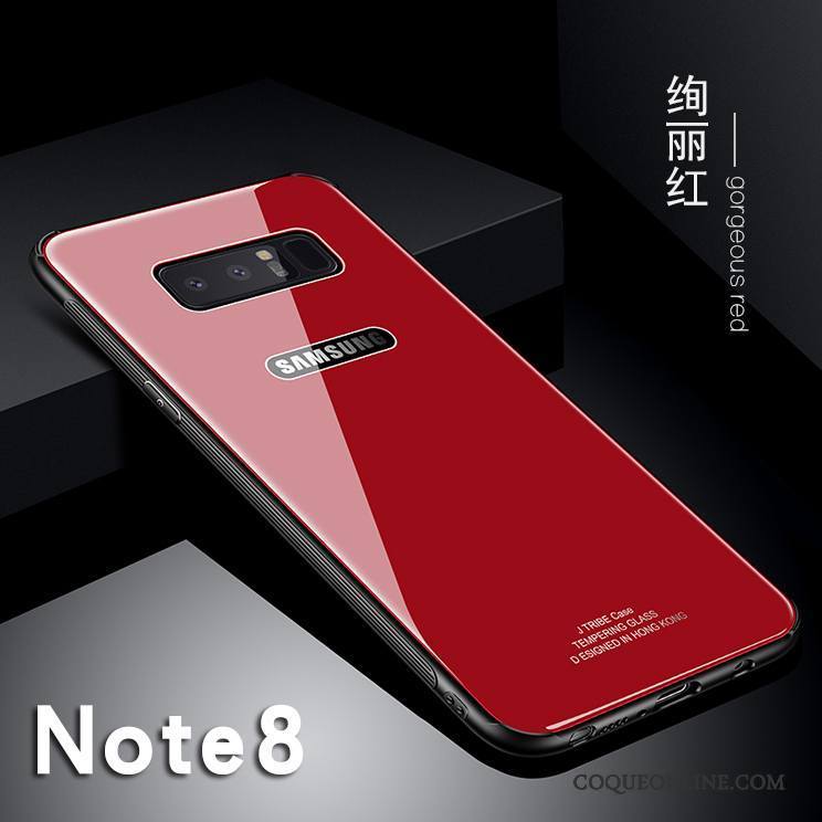 Samsung Galaxy Note 8 Étui Silicone Nouveau Blanc Coque De Téléphone Verre Étoile