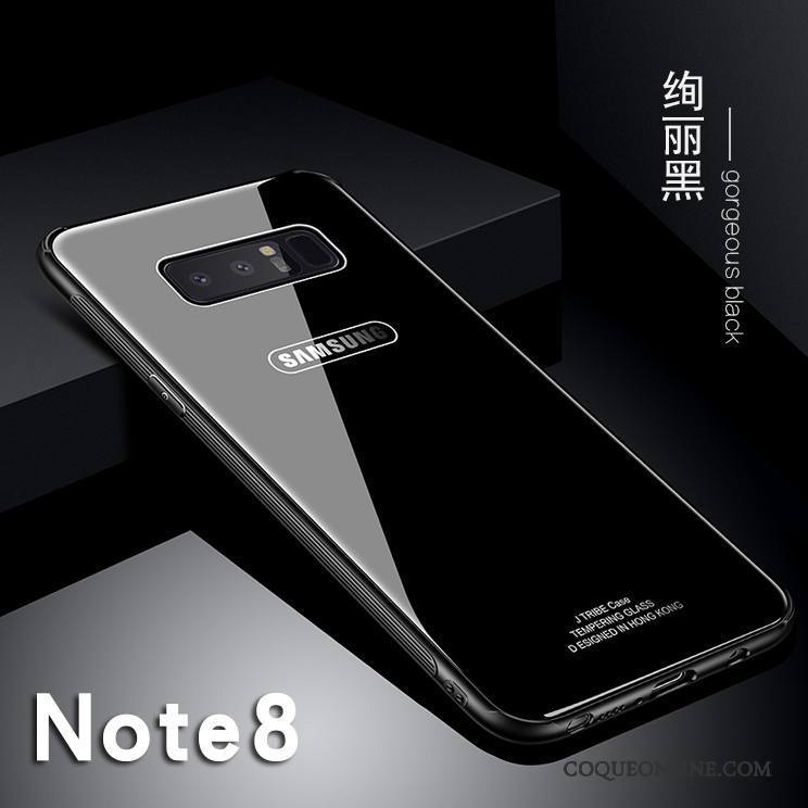 Samsung Galaxy Note 8 Étui Silicone Nouveau Blanc Coque De Téléphone Verre Étoile