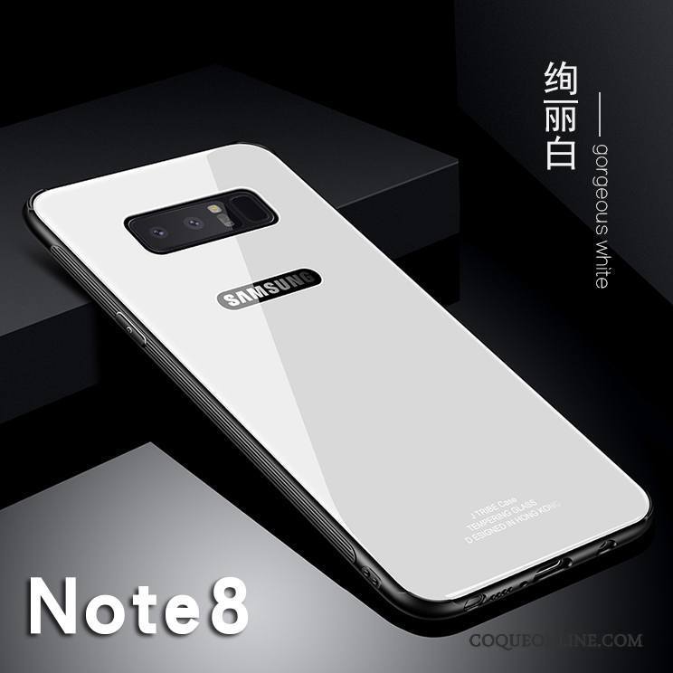 Samsung Galaxy Note 8 Étui Silicone Nouveau Blanc Coque De Téléphone Verre Étoile