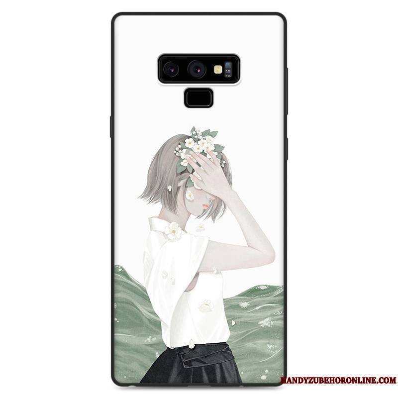 Samsung Galaxy Note 9 Art Frais Ornements Suspendus Coque De Téléphone Nouveau Vert Étui