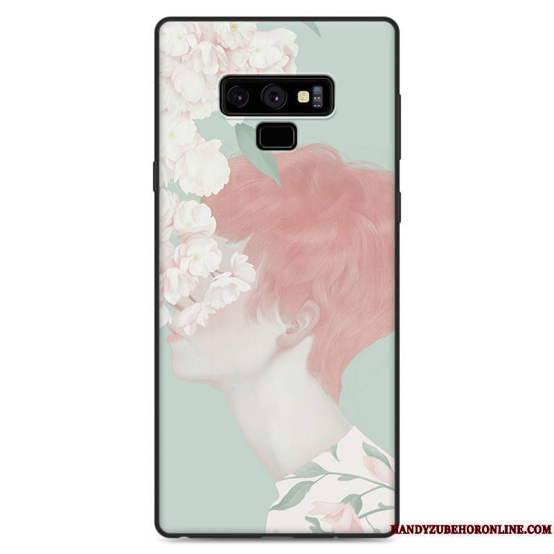 Samsung Galaxy Note 9 Art Frais Ornements Suspendus Coque De Téléphone Nouveau Vert Étui