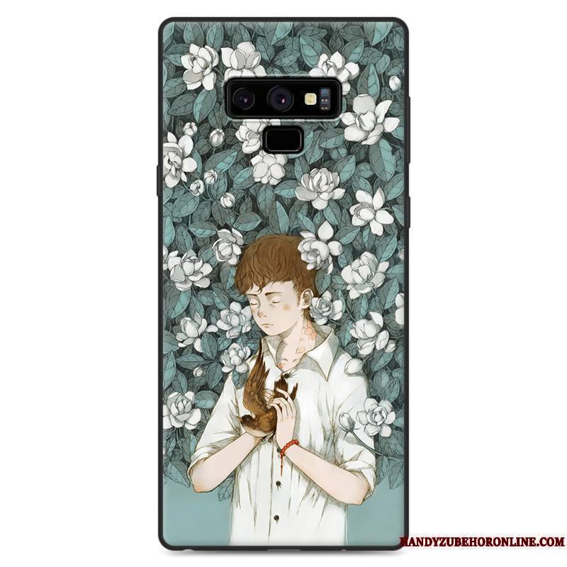 Samsung Galaxy Note 9 Art Frais Ornements Suspendus Coque De Téléphone Nouveau Vert Étui