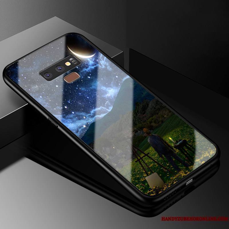 Samsung Galaxy Note 9 Coque Créatif Étoile Dessin Animé Protection Étui Silicone Verre