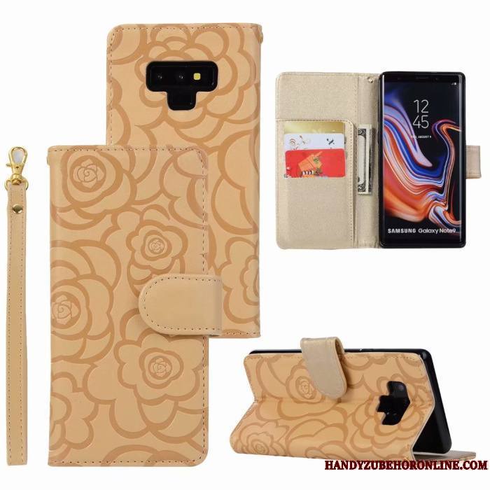 Samsung Galaxy Note 9 Coque Incassable Rouge Étui En Cuir Tout Compris Protection Housse Étoile