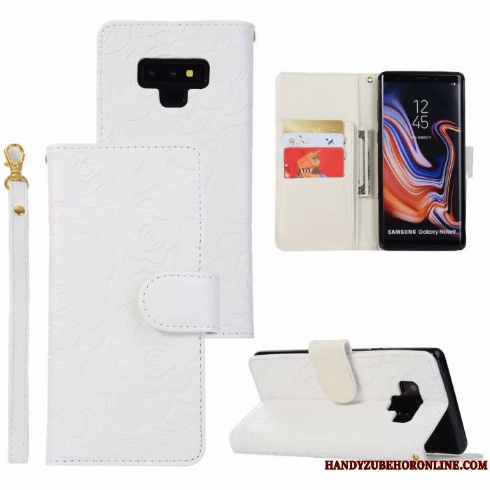 Samsung Galaxy Note 9 Coque Incassable Rouge Étui En Cuir Tout Compris Protection Housse Étoile