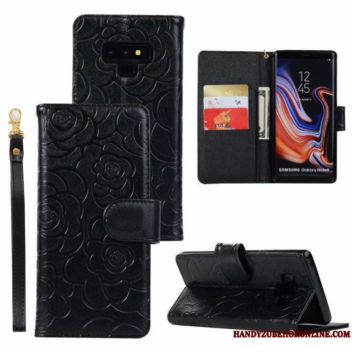 Samsung Galaxy Note 9 Coque Incassable Rouge Étui En Cuir Tout Compris Protection Housse Étoile