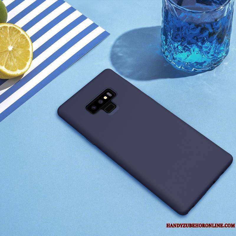 Samsung Galaxy Note 9 Coque Incassable Silicone Or Bleu Tout Compris Fluide Doux Étoile