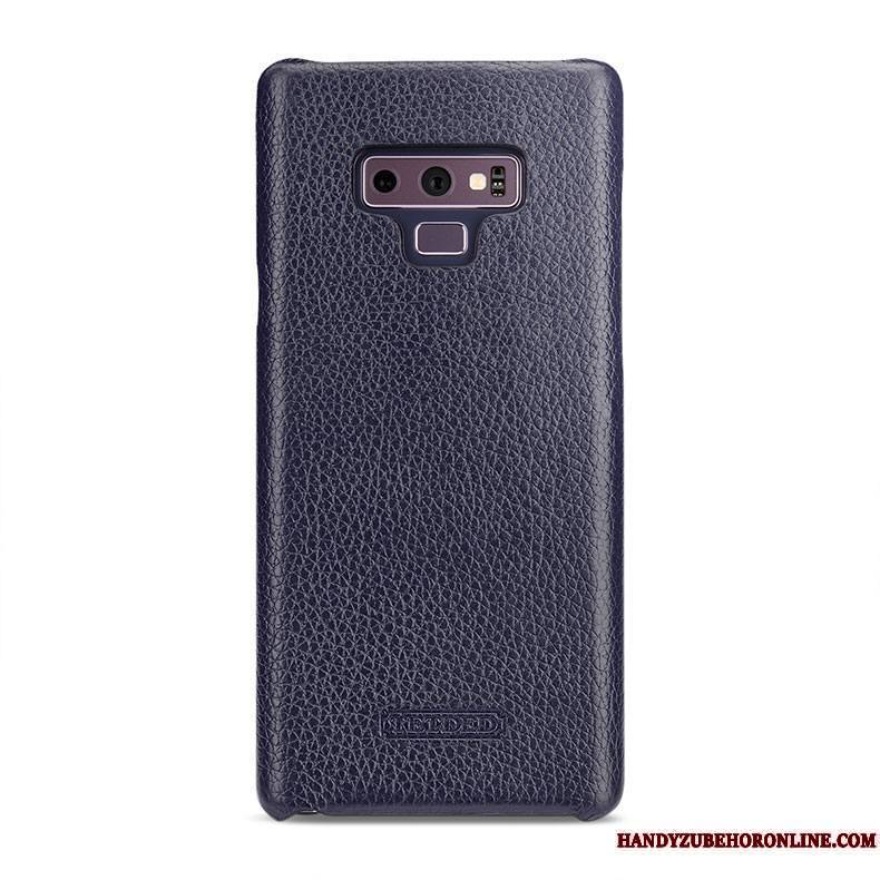 Samsung Galaxy Note 9 Coque Protection De Téléphone Étui Cuir Véritable Étoile Couvercle Arrière