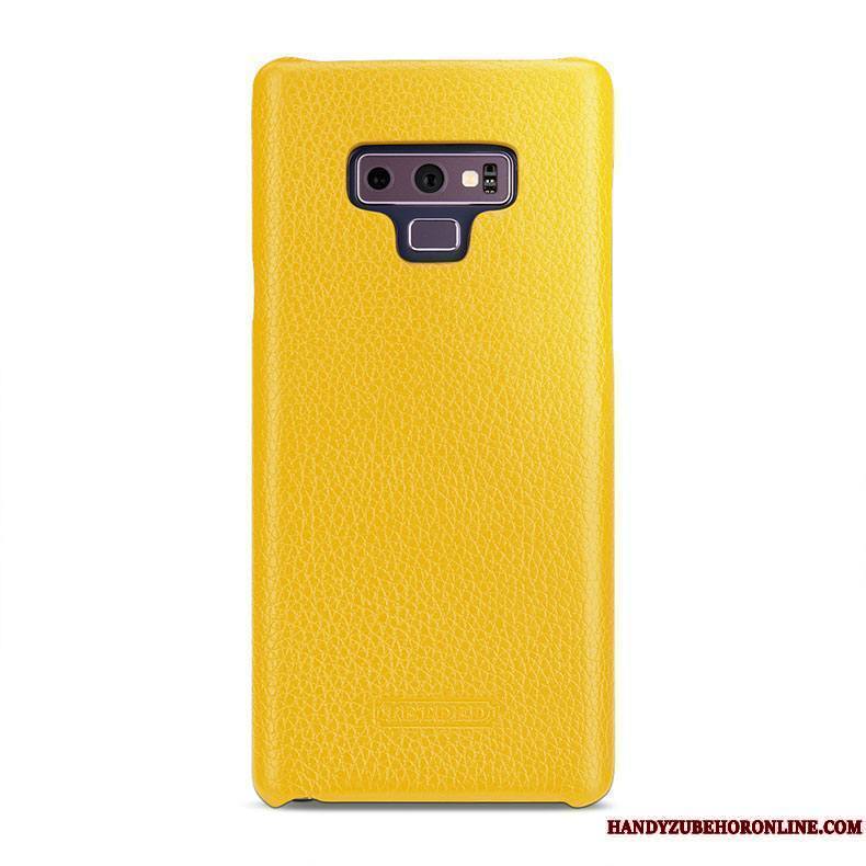 Samsung Galaxy Note 9 Coque Protection De Téléphone Étui Cuir Véritable Étoile Couvercle Arrière