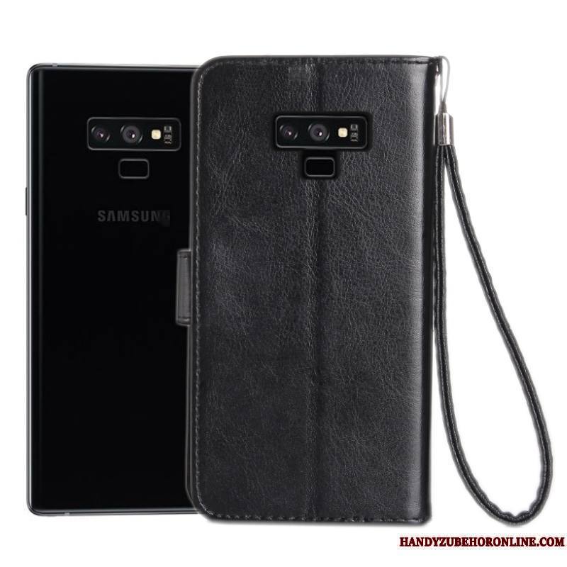 Samsung Galaxy Note 9 Coque Étoile Tout Compris Étui Rose Protection Incassable Étui En Cuir