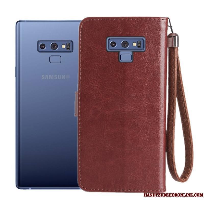 Samsung Galaxy Note 9 Coque Étoile Tout Compris Étui Rose Protection Incassable Étui En Cuir