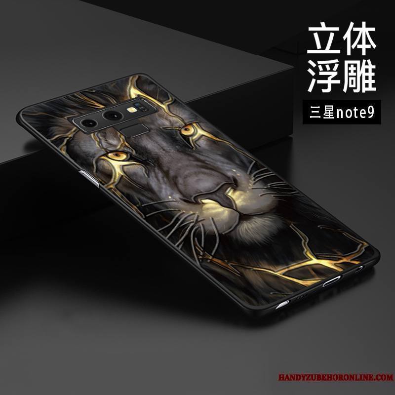 Samsung Galaxy Note 9 Créatif Étoile Gaufrage Style Chinois Coque De Téléphone Délavé En Daim Protection