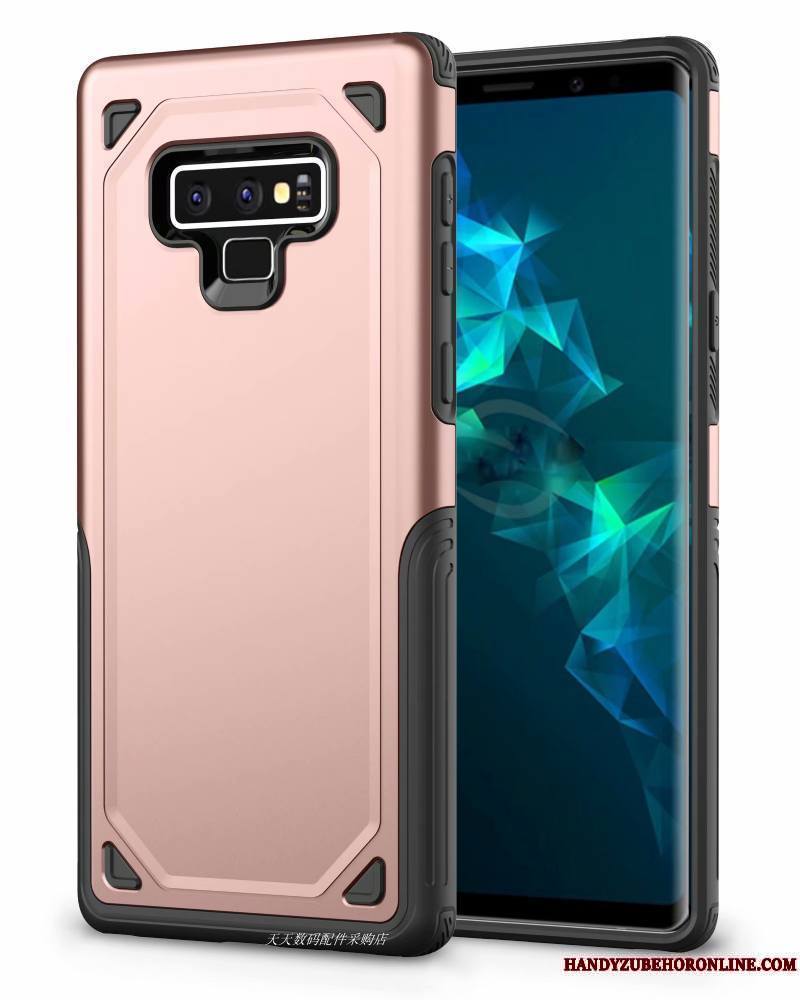 Samsung Galaxy Note 9 Europe Incassable Protection Étoile Or Rose Silicone Coque De Téléphone