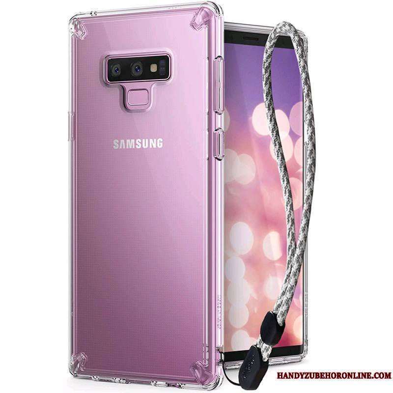 Samsung Galaxy Note 9 Protection Net Rouge Étoile Fluide Doux Difficile Tout Compris Coque De Téléphone