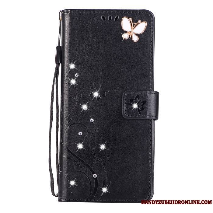 Samsung Galaxy Note 9 Strass Housse Étui En Cuir Clair Coque De Téléphone Protection Étoile