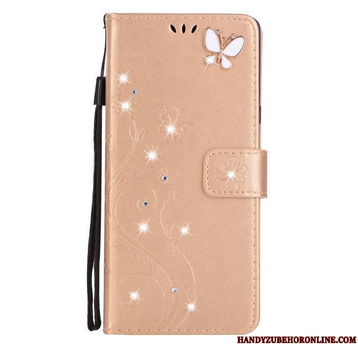 Samsung Galaxy Note 9 Strass Housse Étui En Cuir Clair Coque De Téléphone Protection Étoile