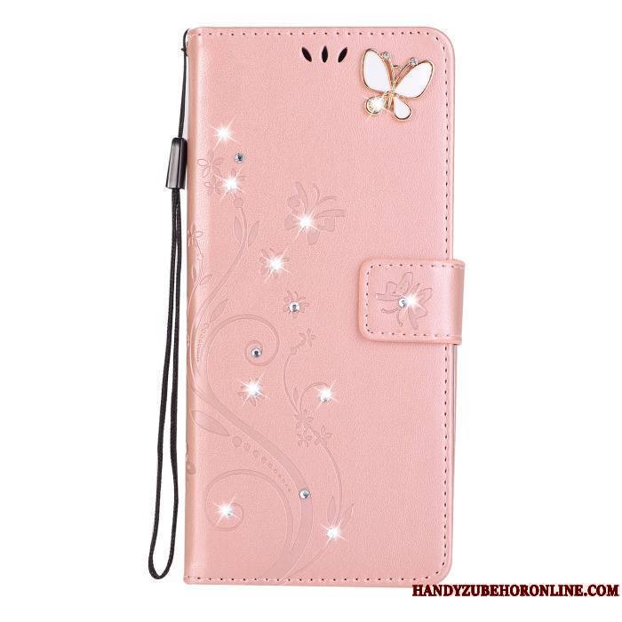 Samsung Galaxy Note 9 Strass Housse Étui En Cuir Clair Coque De Téléphone Protection Étoile