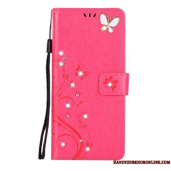 Samsung Galaxy Note 9 Strass Housse Étui En Cuir Clair Coque De Téléphone Protection Étoile