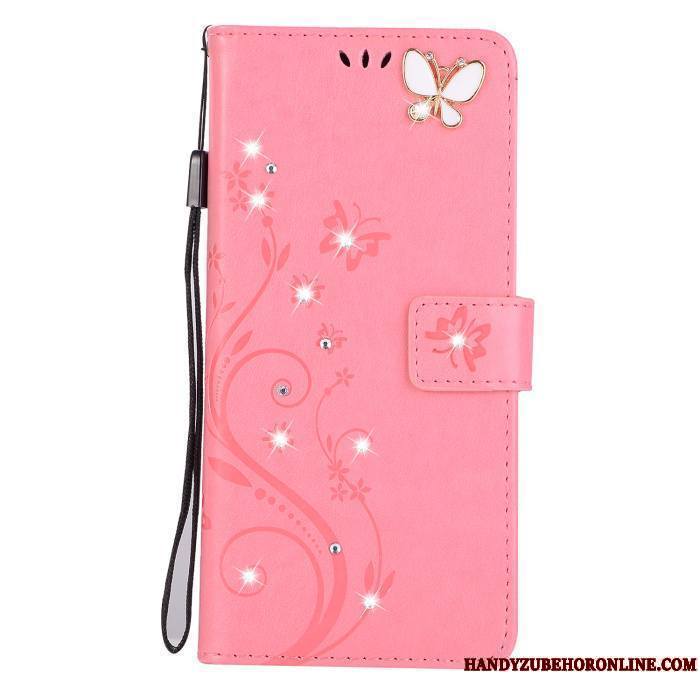 Samsung Galaxy Note 9 Strass Housse Étui En Cuir Clair Coque De Téléphone Protection Étoile