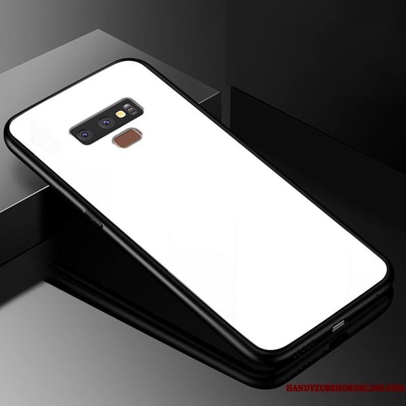 Samsung Galaxy Note 9 Verre Fluide Doux Coque De Téléphone Couleur Unie Silicone Incassable Étoile